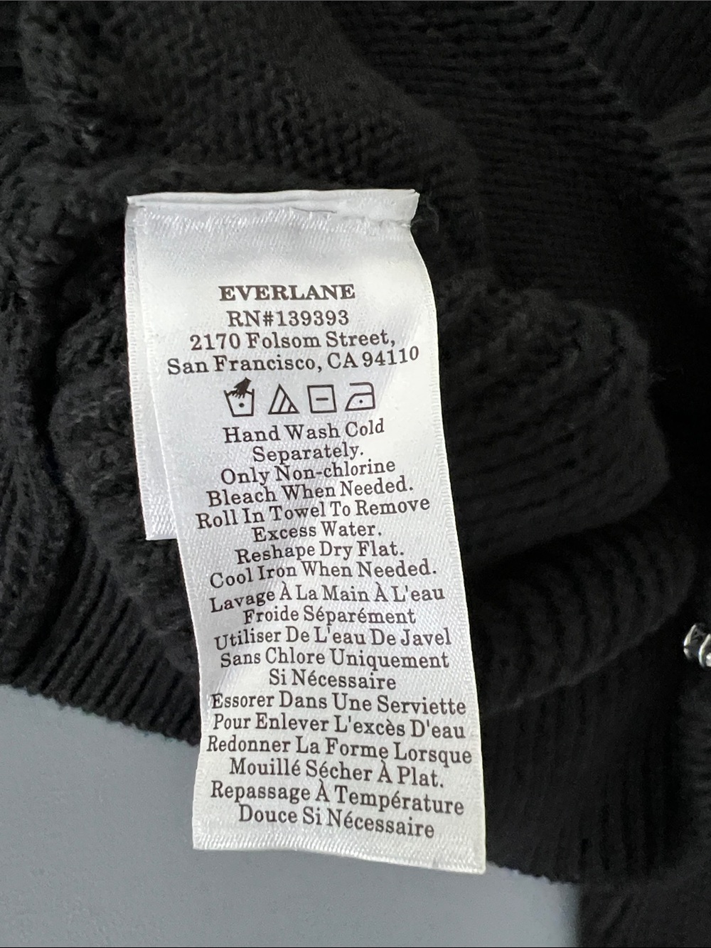 New Everlane THE FULL-ZIP SWEATER IN EVERYDAY COTTON Black Size M - Picture 7 of 12